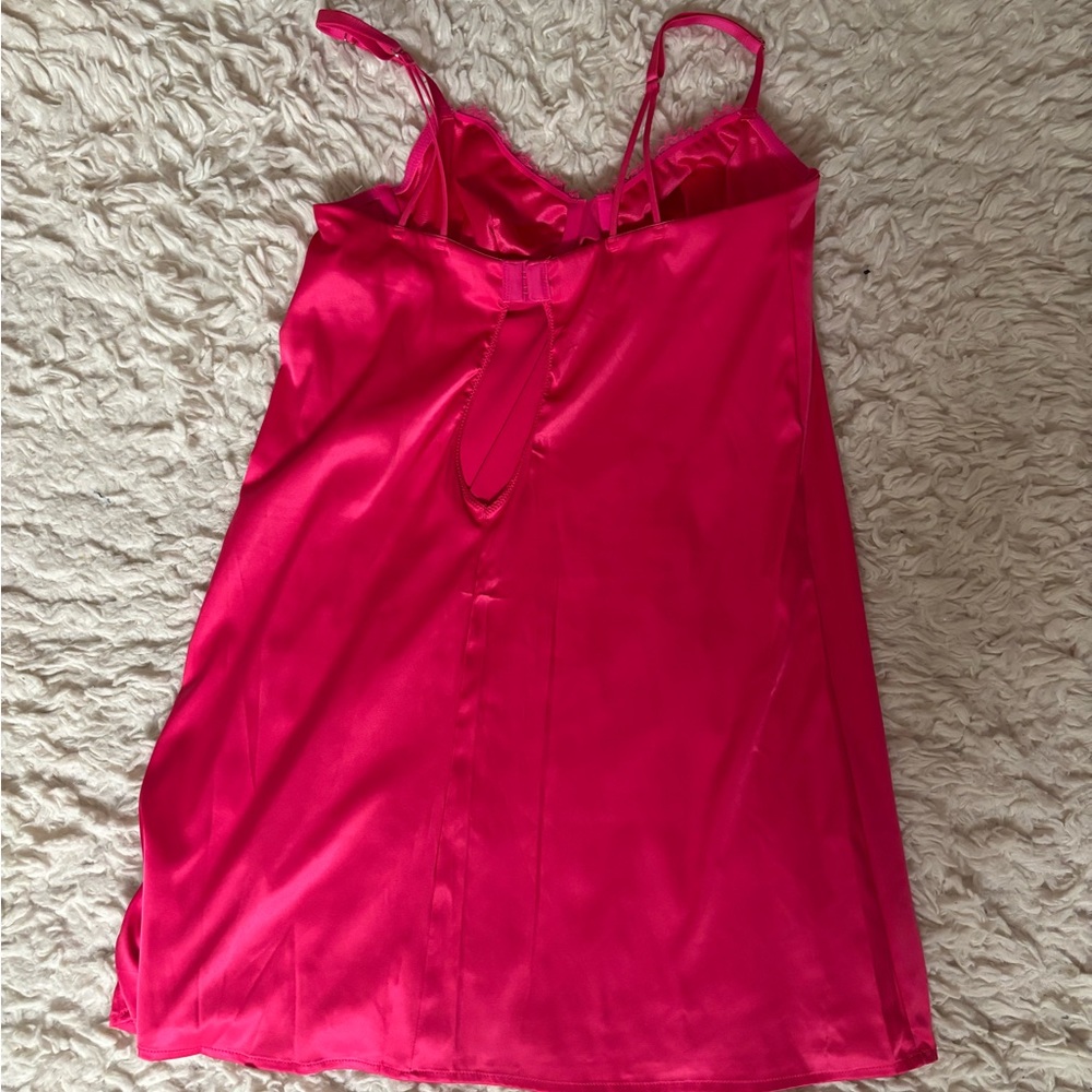 Elegant Pink Satin Nightgown